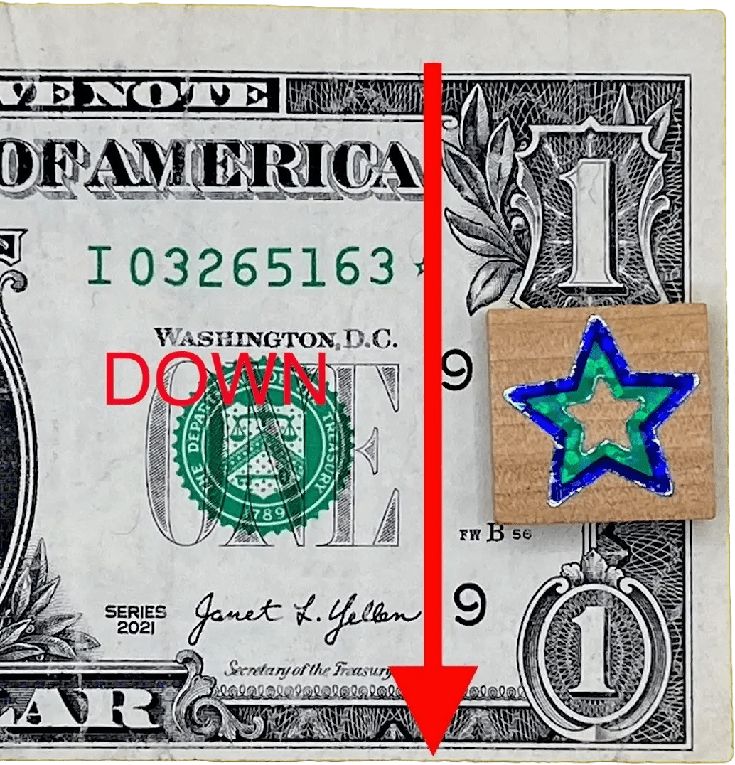 $1 Bill 2021 ERROR Star Note Misaligned Print Cut Both Sides Fancy Serial Number Heritage Pastime