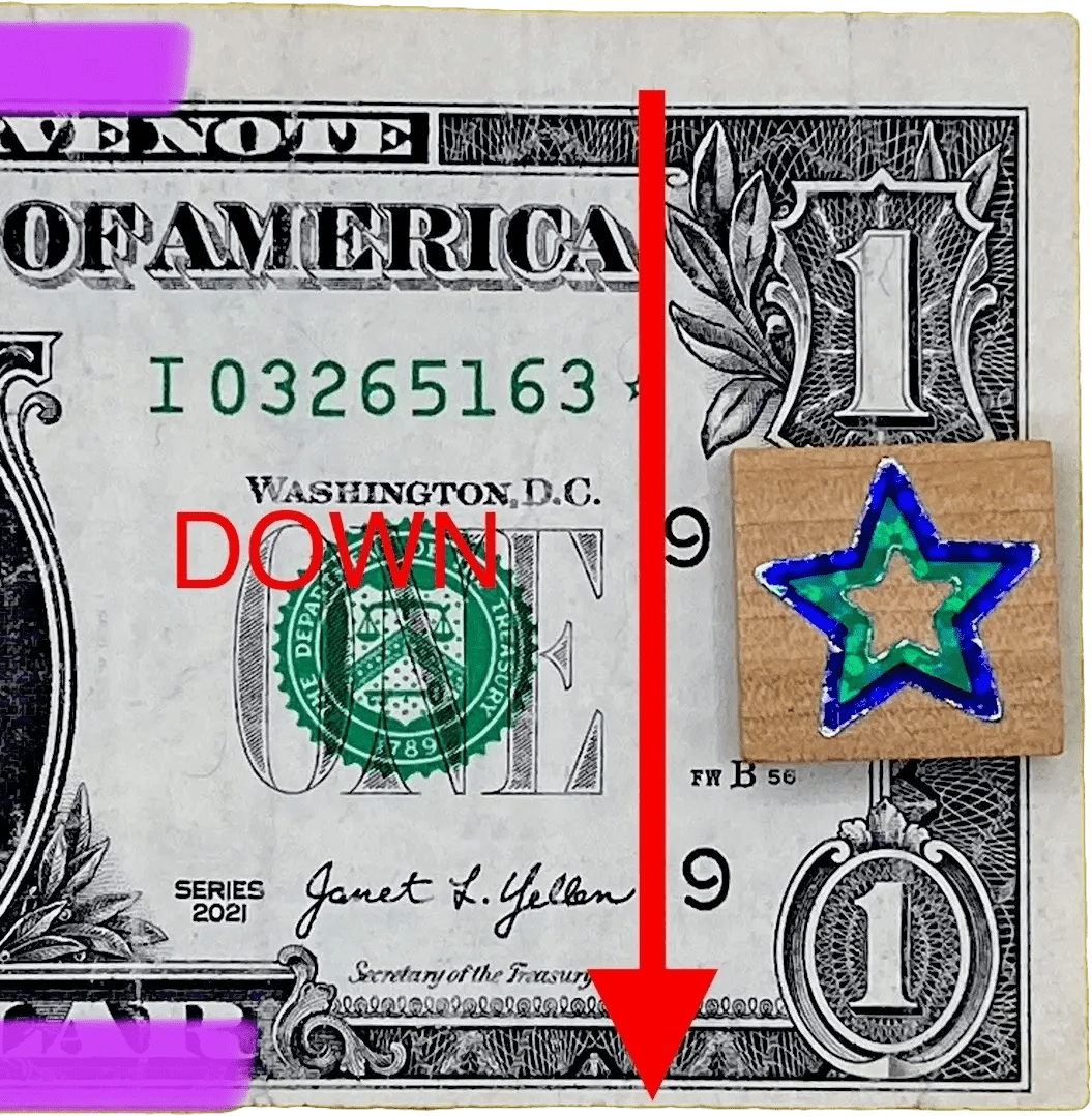 $1 Bill 2021 ERROR Star Note Misaligned Print Cut Both Sides Fancy Serial Number Heritage Pastime