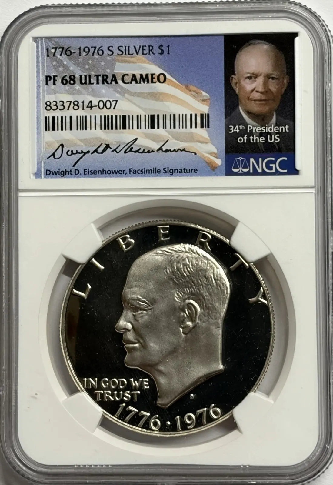 1776-1976 S Silver Eisenhower Dollar Bicentennial PF68 Ultra Cameo Proof – Numismatic Treasure Heritage Pastime