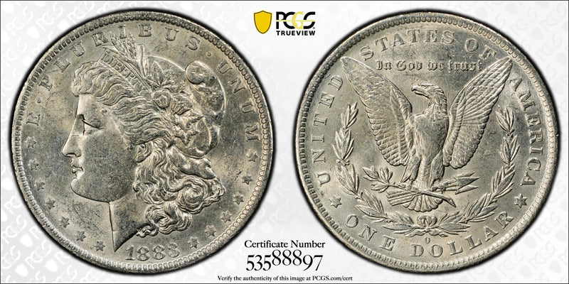 1883-O Morgan Silver Dollar – PCGS AU55 | New Orleans Mint | Brilliant Early Silver Dollar Heritage Pastime
