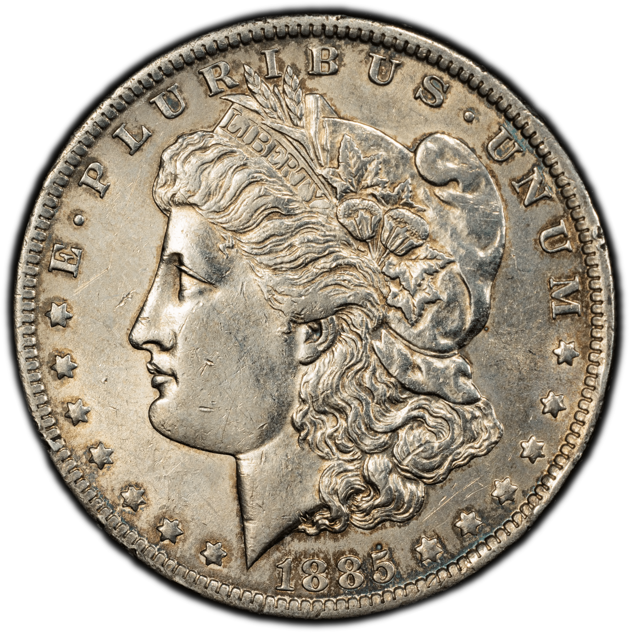 1885-O Morgan Silver Dollar – PCGS Genuine AU Details (Damage) | New Orleans Mint | 90% Silver Coin Heritage Pastime