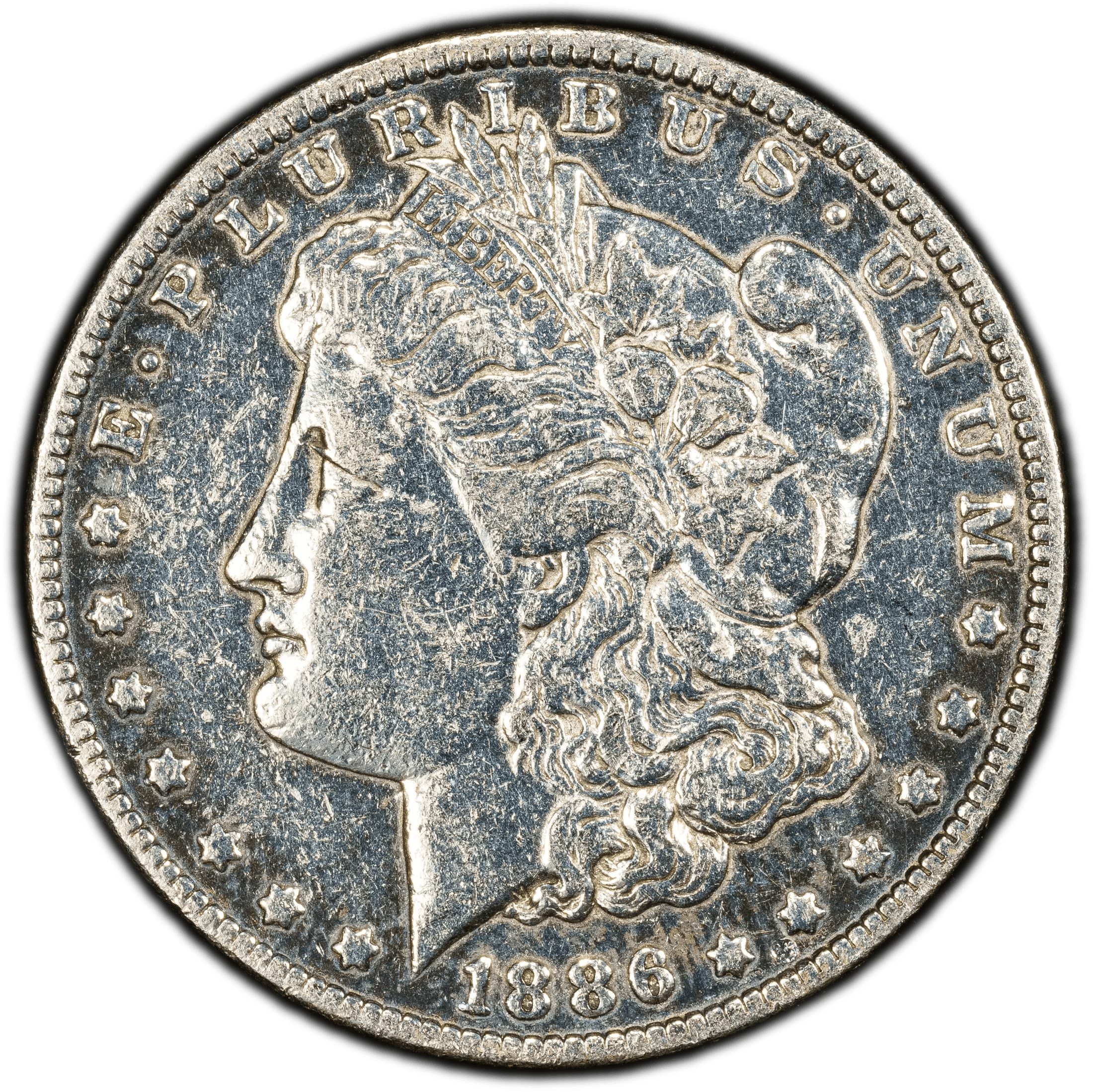 1886-O Morgan Silver Dollar $1 – PCGS Genuine VF Details (Cleaned) | New Orleans Mint Classic Heritage Pastime
