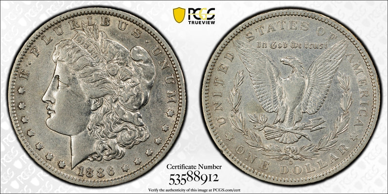 1886-O Morgan Silver Dollar – PCGS XF45 | New Orleans Mint | Better-Date 90% Silver Coin Heritage Pastime