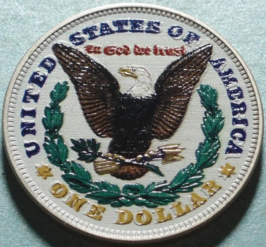 1921-P Philadelphia Morgan Dollar – Colorized Both Sides with Vivid, Eye-Catching Detail Heritage Pastime