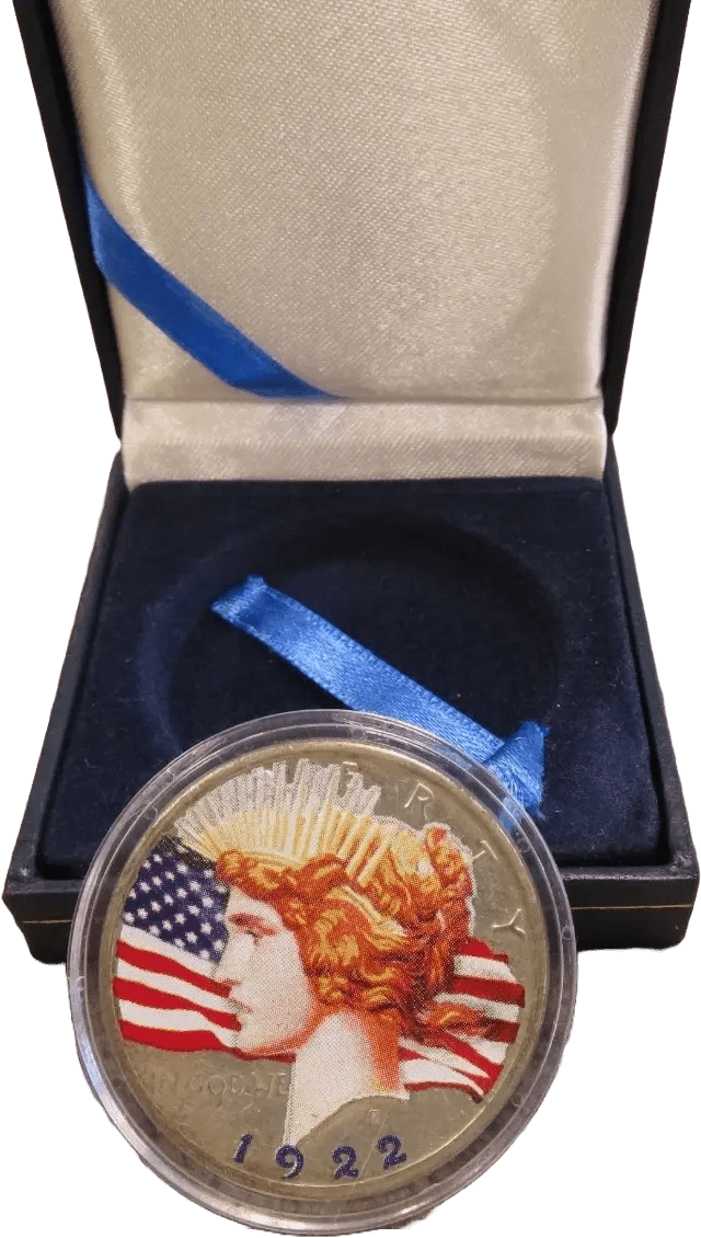 1922 Peace Silver Dollar – Colorized with Vivid, Artistic Detail Heritage Pastime