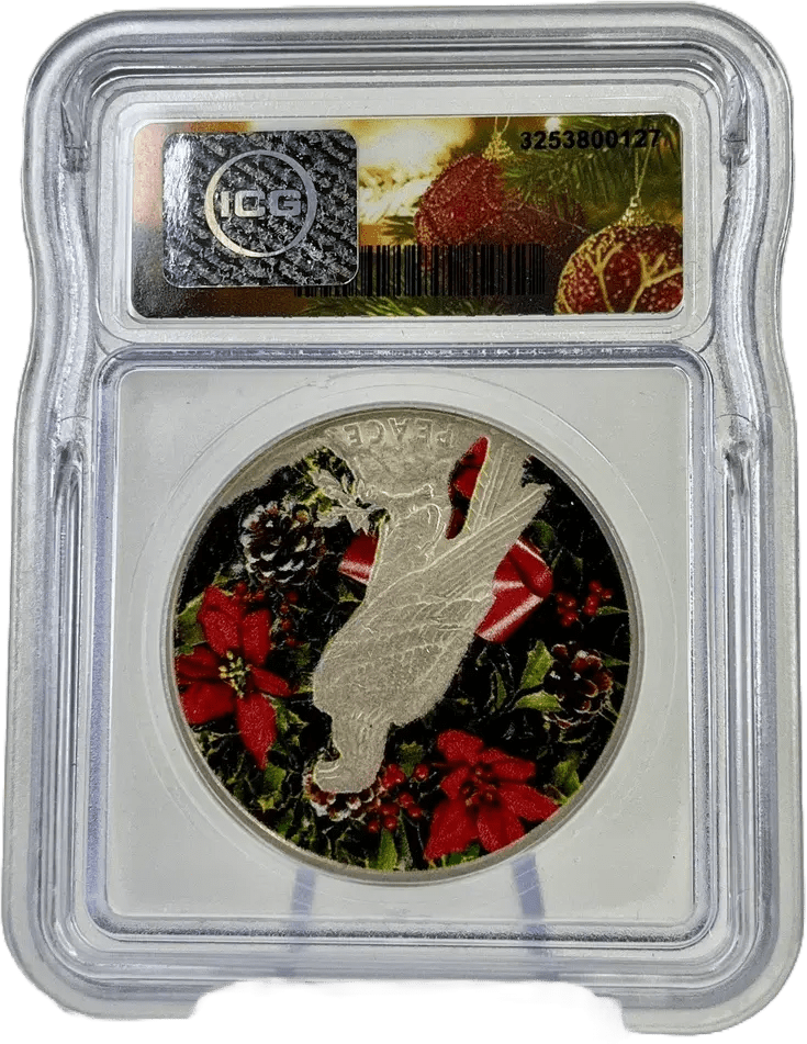1922 U.S. Peace Silver Dollar – ICG Genuine Colorized "Elf - Christmas" 90% Silver Heritage Pastime