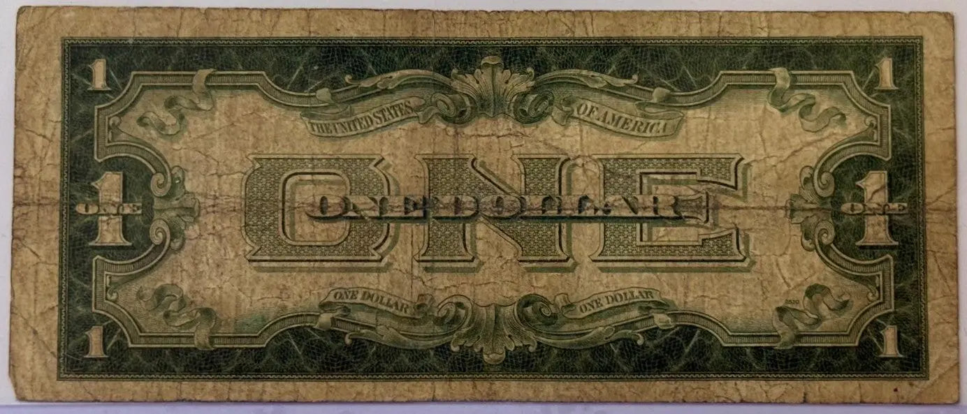 1928-B $1 Silver Certificate – Blue Seal U.S. Note – Heavily Circulated Vintage Currency Heritage Pastime