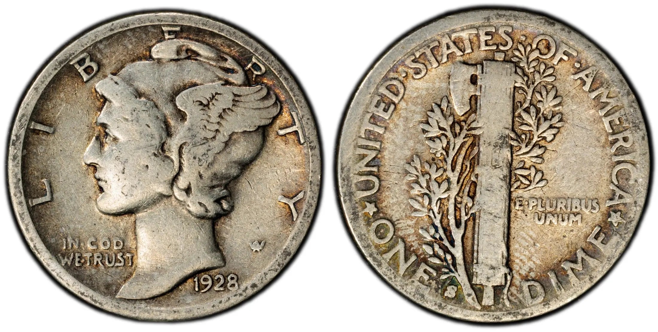 1928-S Mercury Dime – PCGS VG10 – San Francisco Mint Silver Coin Heritage Pastime