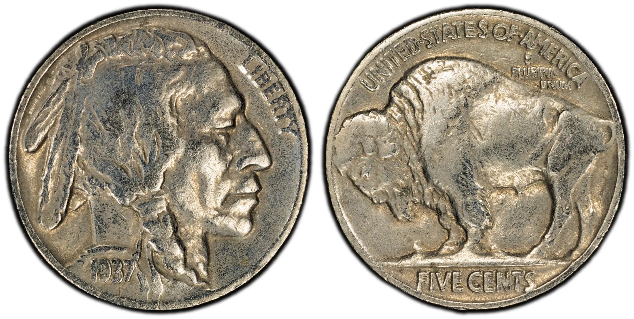 1937 Buffalo Nickel – PCGS Genuine F Details (Cleaned) – Classic U.S. Type Coin Heritage Pastime