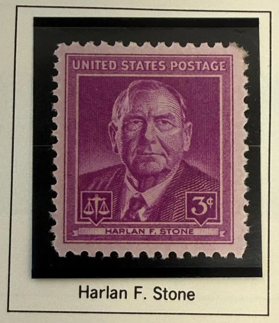 1948 U.S. Harlan Fiske Stone Commemorative Stamp – Chief Justice Tribute | Rare Vintage United States Postage Heritage Pastime