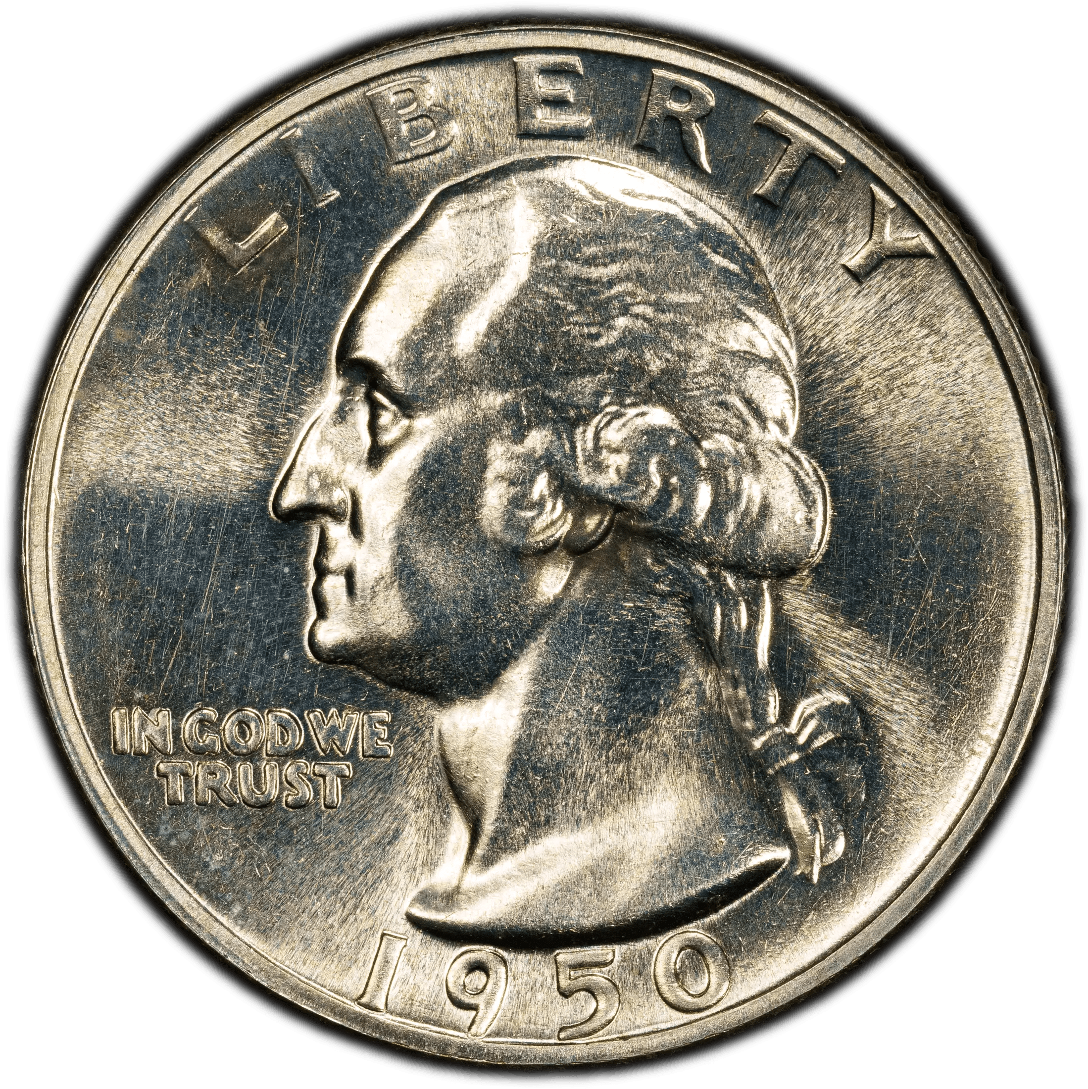 1950 Washington Quarter 25C – PCGS PR64 Proof Silver Coin | Early Proof Issue Heritage Pastime