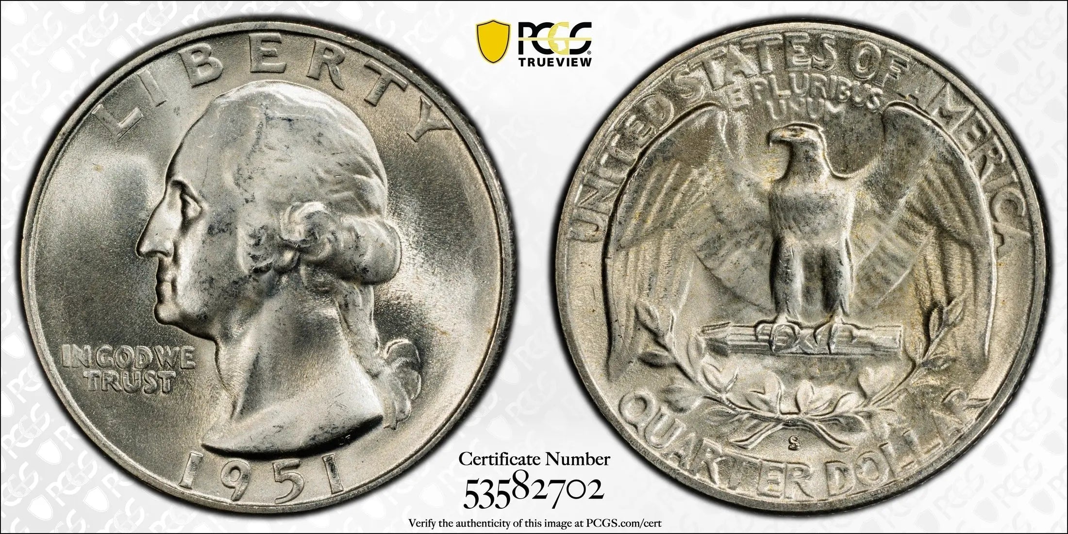 1951-S Washington Quarter – PCGS MS65 | Gem Uncirculated 90% Silver Heritage Pastime