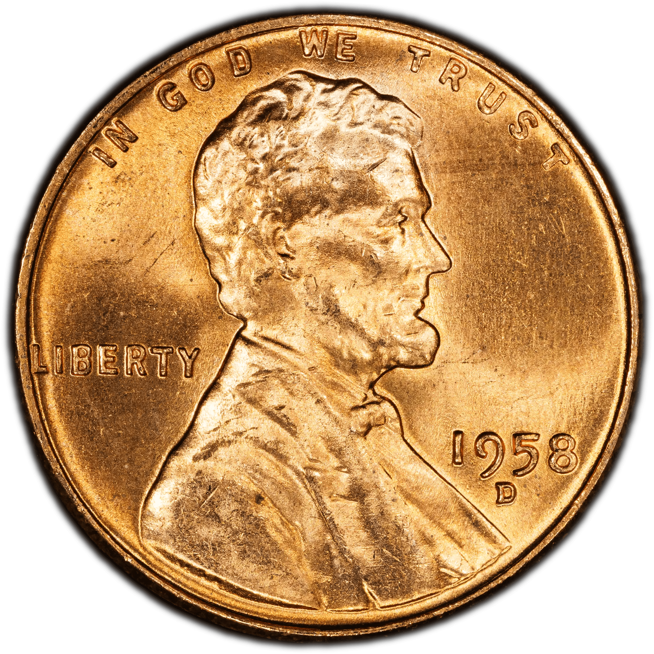1958-D Lincoln Wheat Cent 1C – PCGS MS64RD | Brilliant Red Final Wheat Issue Heritage Pastime