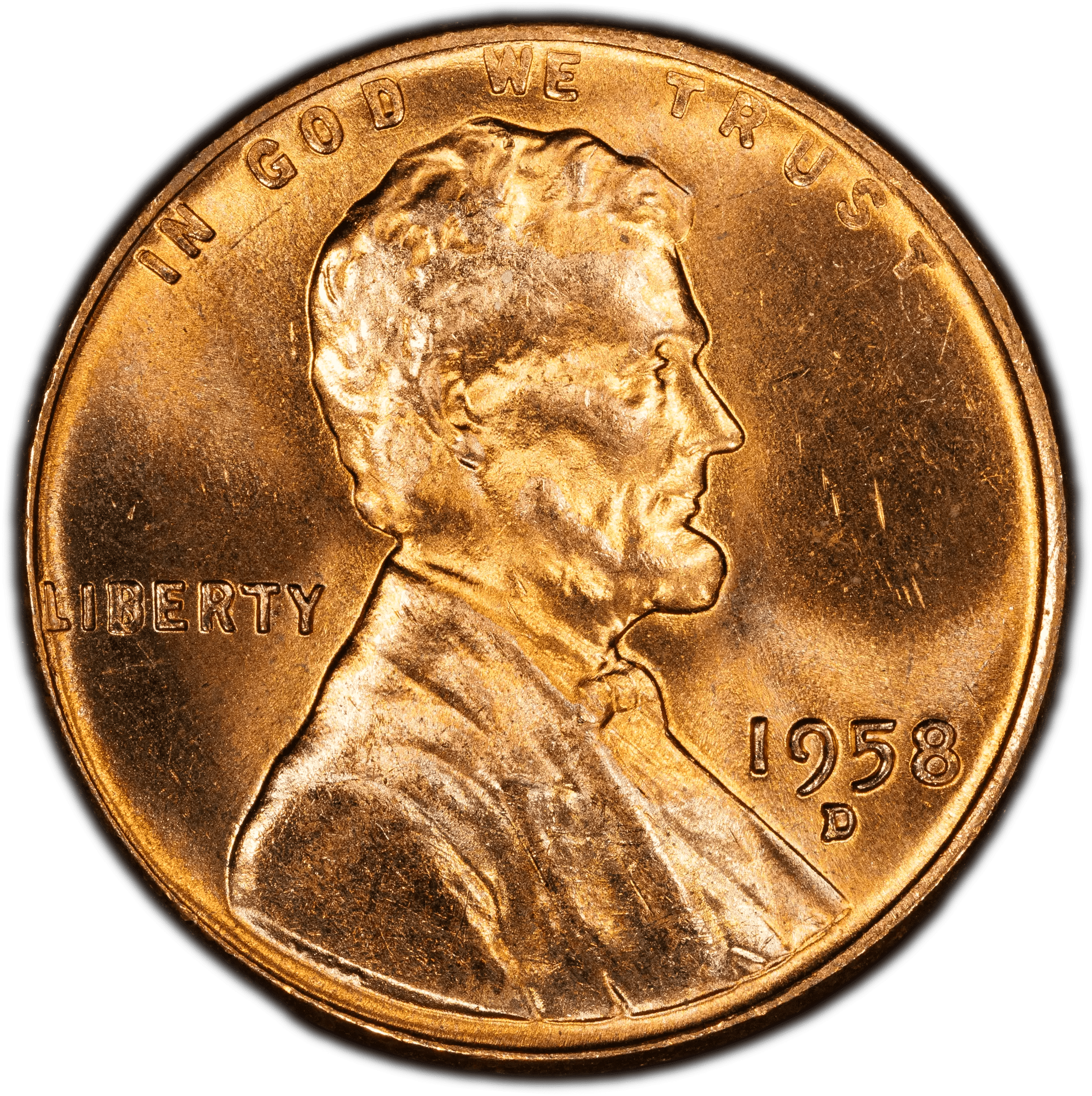 1958-D Lincoln Wheat Cent 1C – PCGS MS64RD (Red) | Final Year Wheat Cent Gem Heritage Pastime