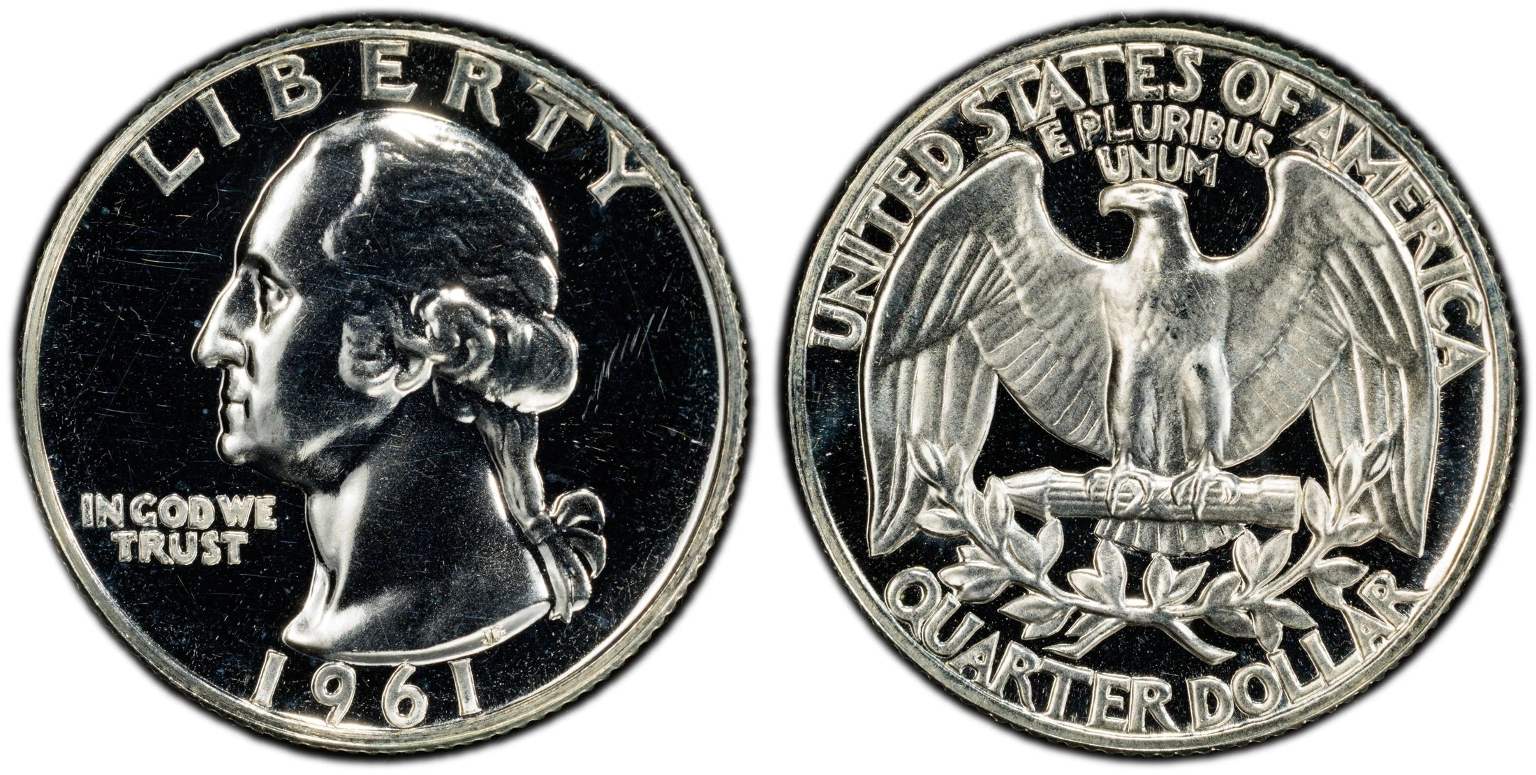 1961 Washington Quarter 25¢ – PCGS PR64 Proof Silver Coin | Classic U.S. 90% Silver Issue Heritage Pastime