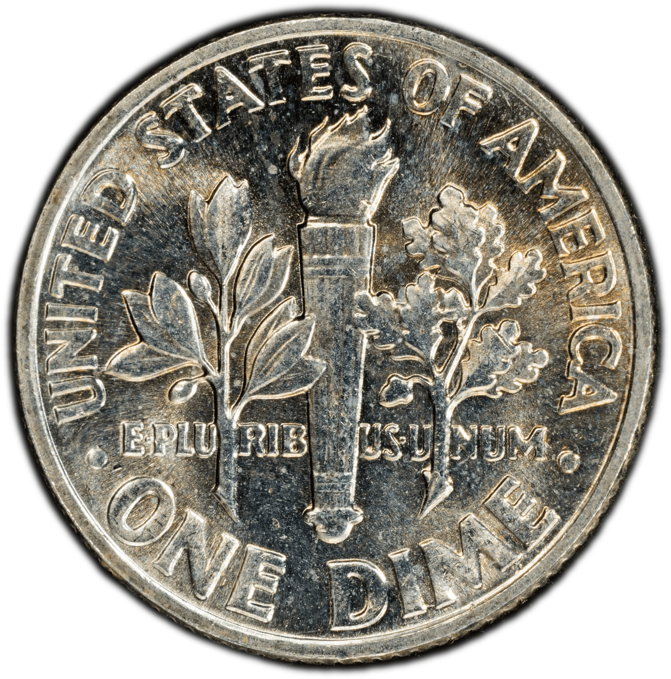 1964 Roosevelt Dime – PCGS MS65FB – Full Bands Gem Uncirculated Silver Coin Heritage Pastime
