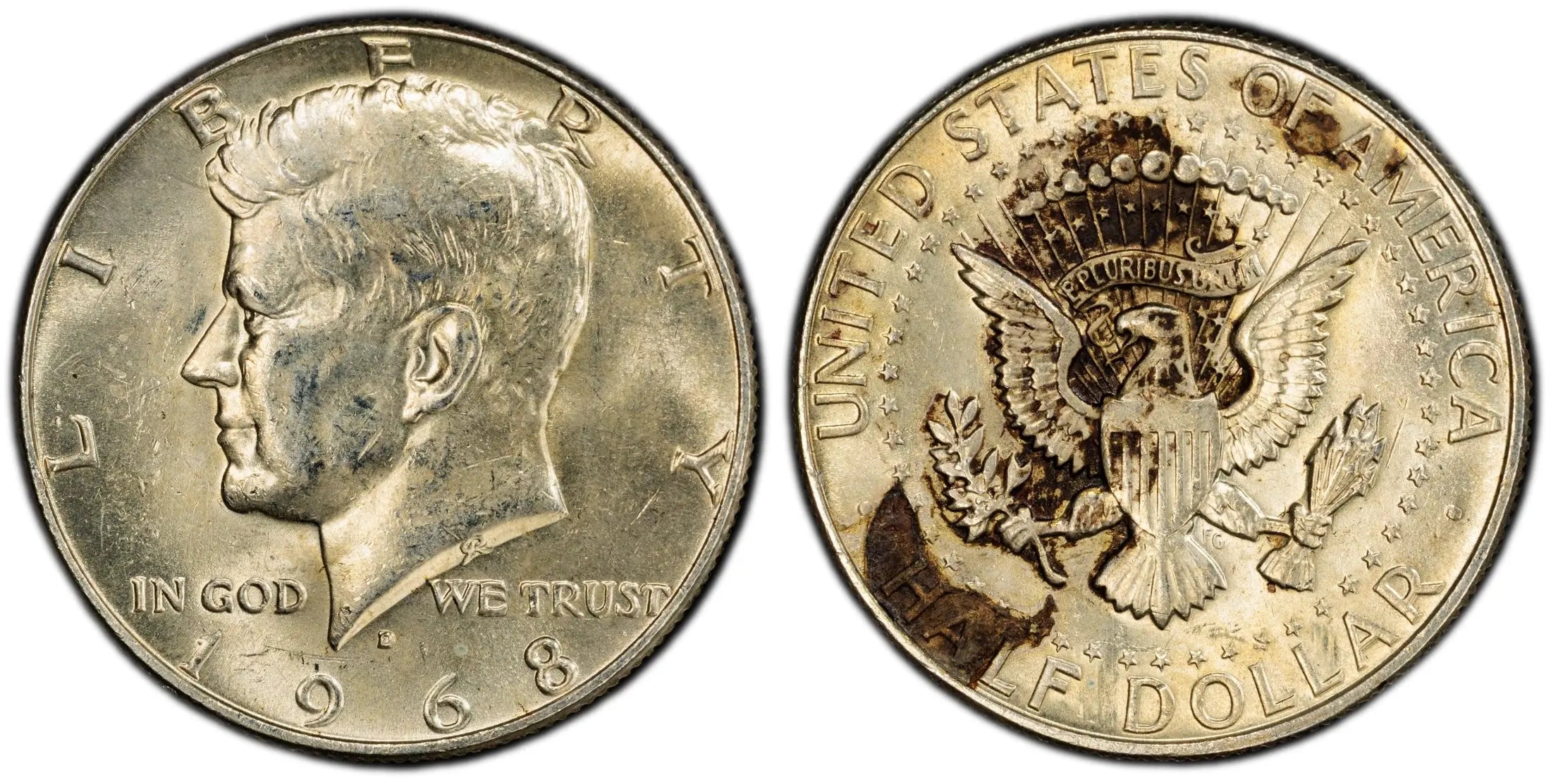 1968-D Kennedy Half Dollar – PCGS Genuine UNC Details (Altered Surfaces) | Historic First-Year Denver Issue Heritage Pastime