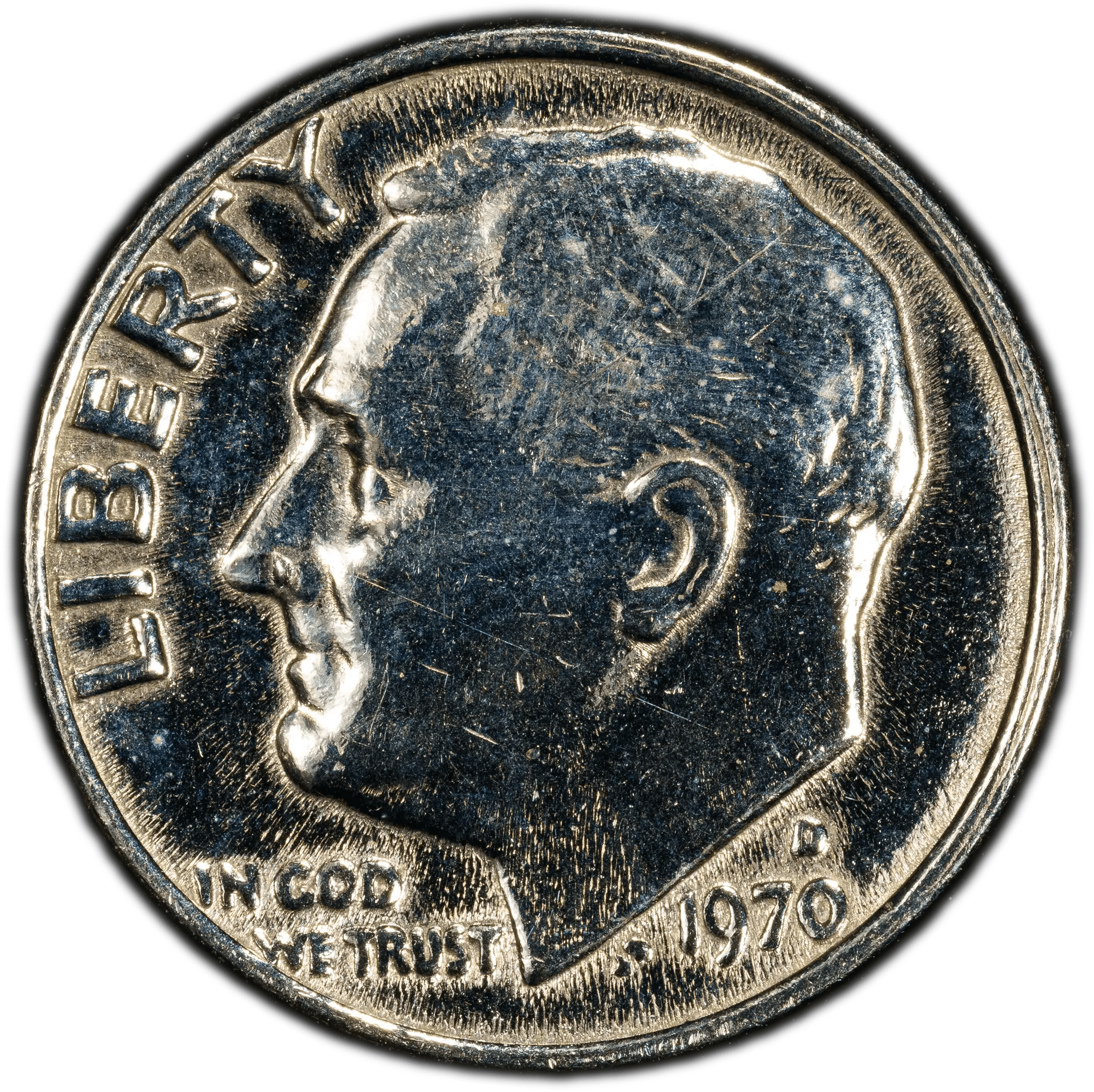 1970-D Roosevelt Dime 10C – PCGS Genuine VF Details (Cleaned) | Early Clad Era Issue Heritage Pastime