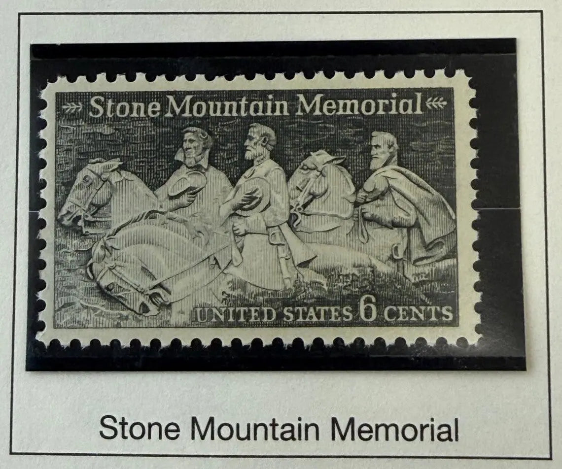 1970 United States 6¢ Stone Mountain Memorial Stamp – Scott #1409 | Historic Monument Commemorative Issue Heritage Pastime