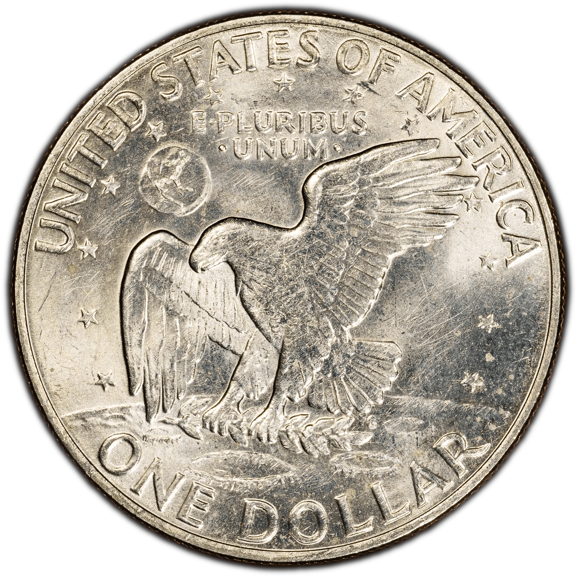 1972-D Eisenhower Dollar $1 – PCGS Genuine UNC Details (Cleaned) | Classic Large Dollar Coin Heritage Pastime