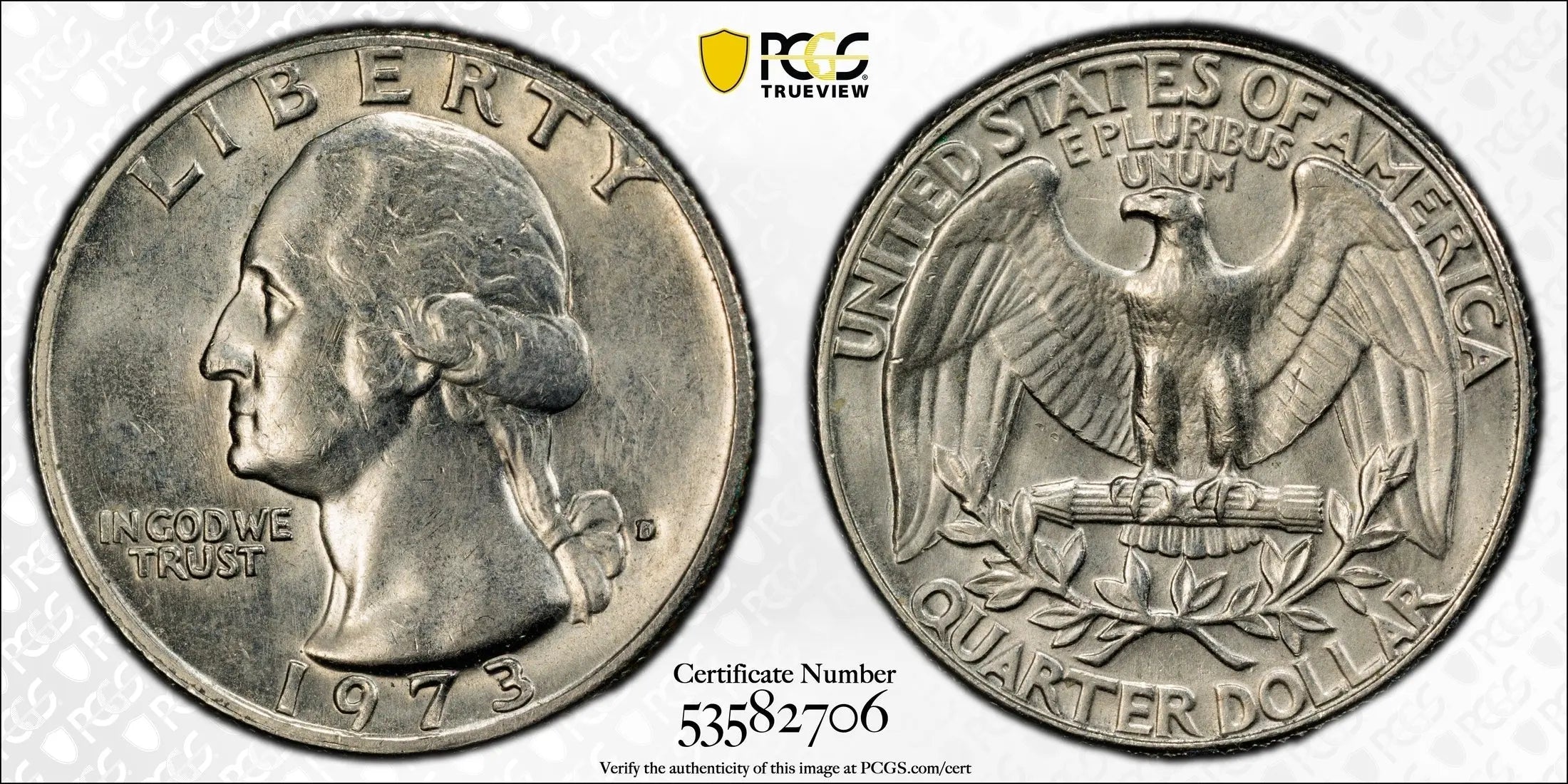 1973-D Washington Quarter – PCGS AU58 | Near Mint State Denver Issue Heritage Pastime