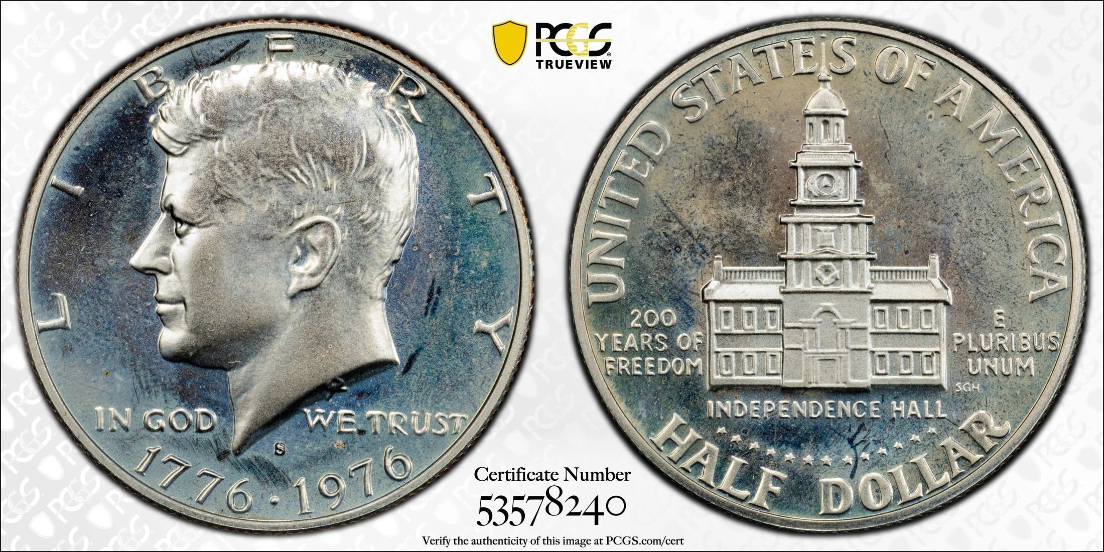 1976-S Kennedy Half Dollar – PCGS PR67 | Bicentennial Proof Clad Half Dollar | High-Grade 1776-1976 U.S. Coin Heritage Pastime