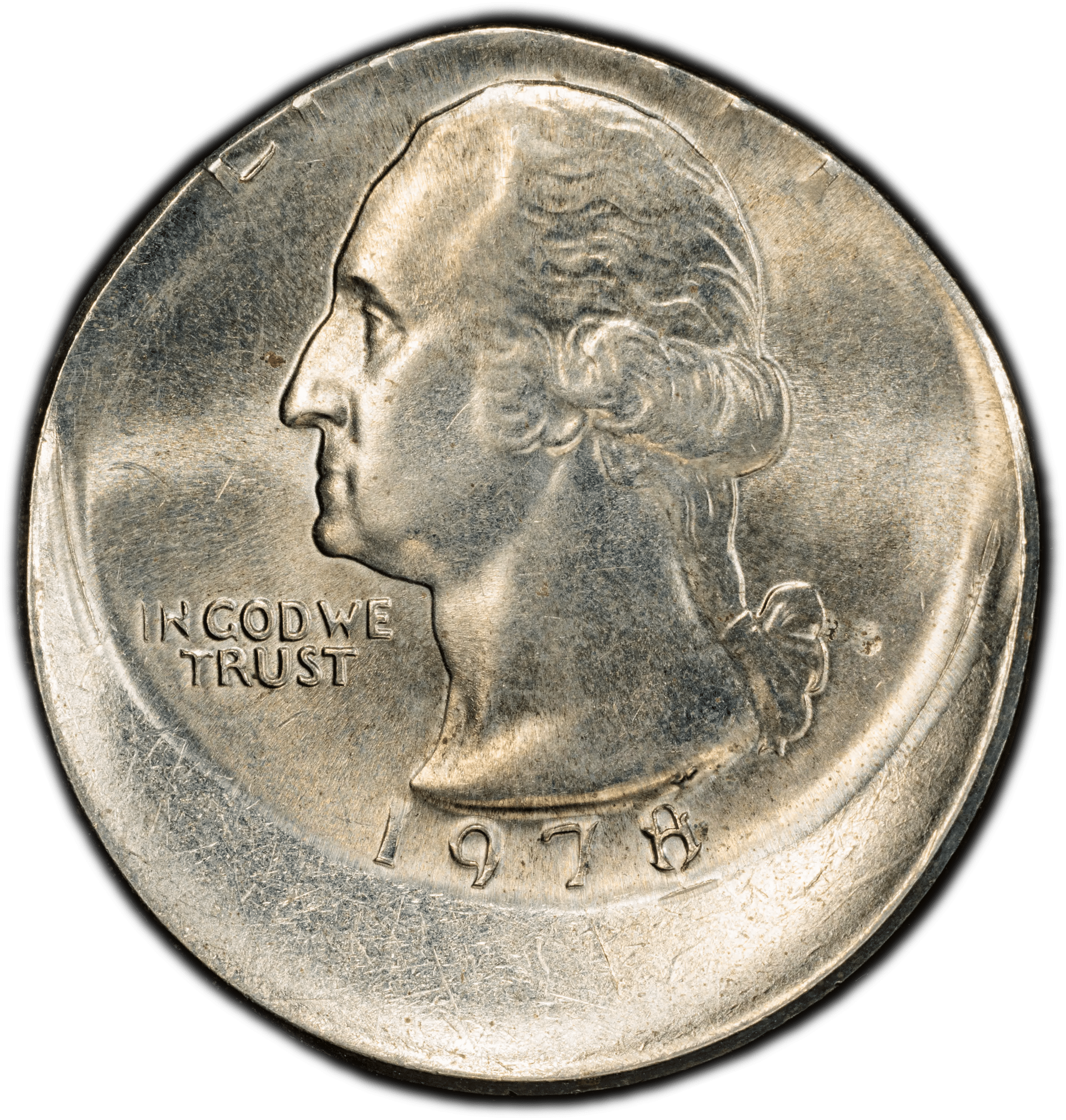 1978 Washington Quarter 25¢ – PCGS AU58 Off-Center Strike (20%) | Rare Mint Error Coin Heritage Pastime