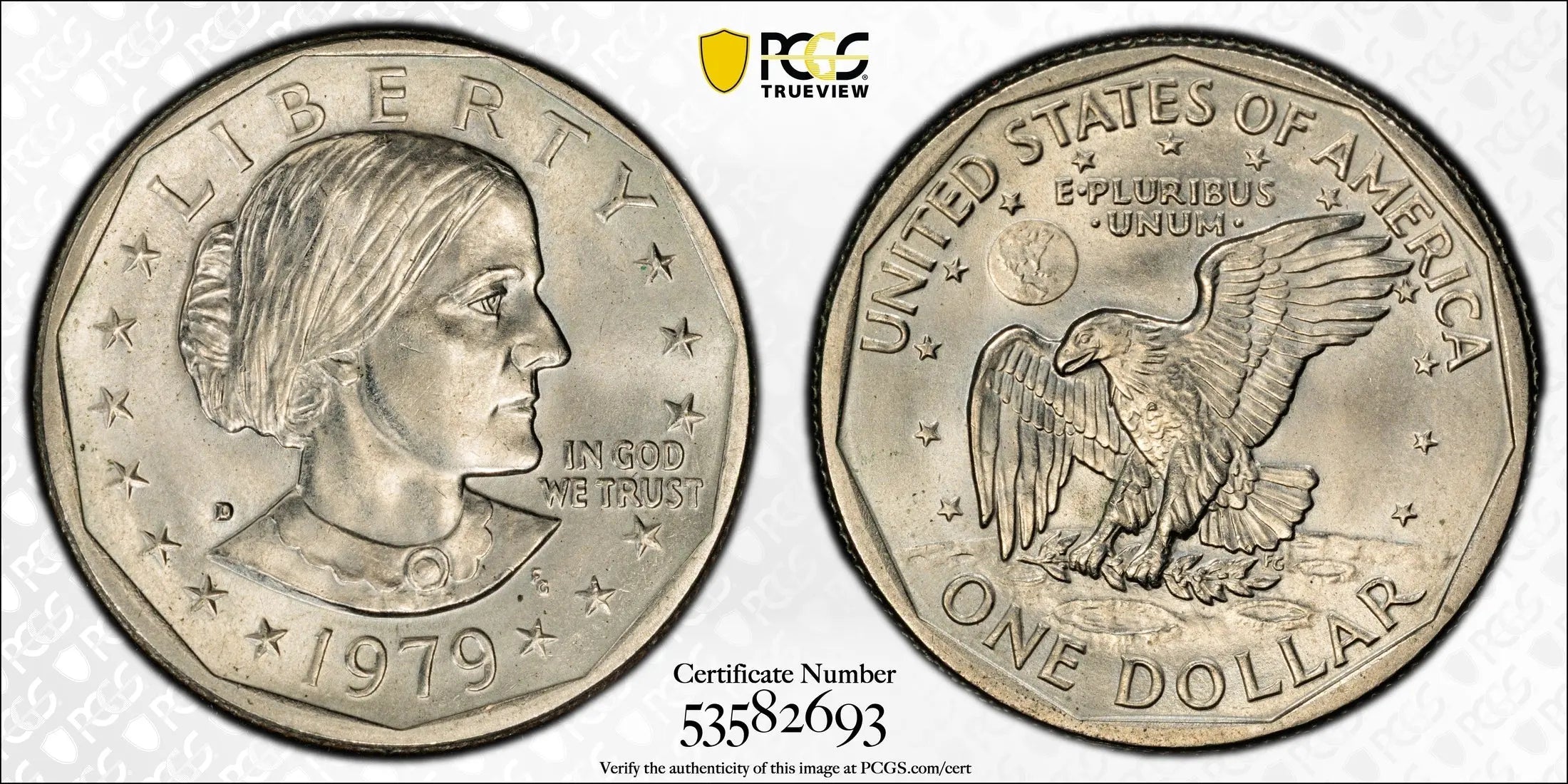 1979-D Susan B. Anthony Dollar – PCGS MS63 | First-Year Denver Issue Heritage Pastime