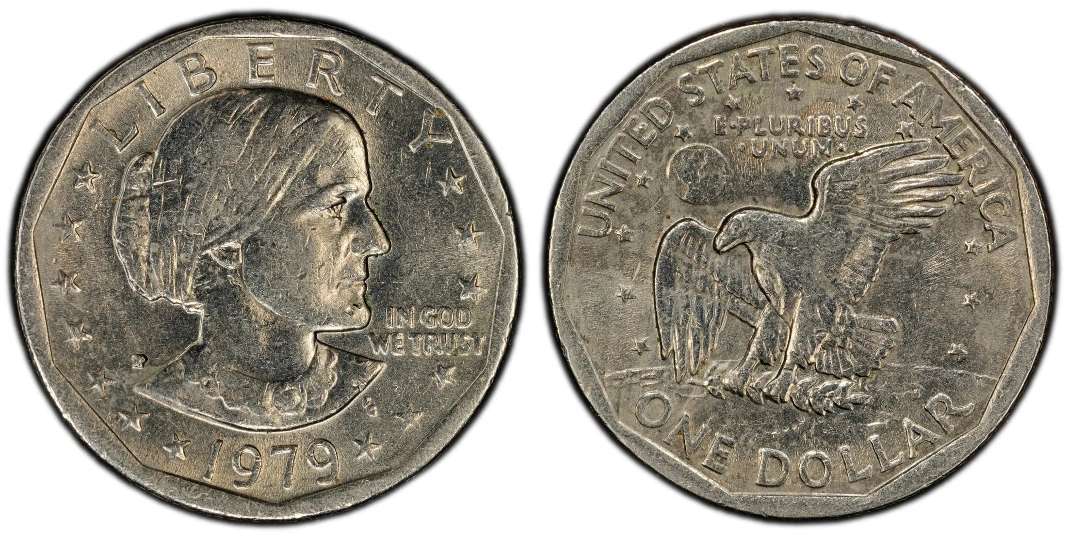 1979-P Susan B. Anthony Dollar Wide Rim FS-301 – PCGS AU55 | Near Date Variety Heritage Pastime