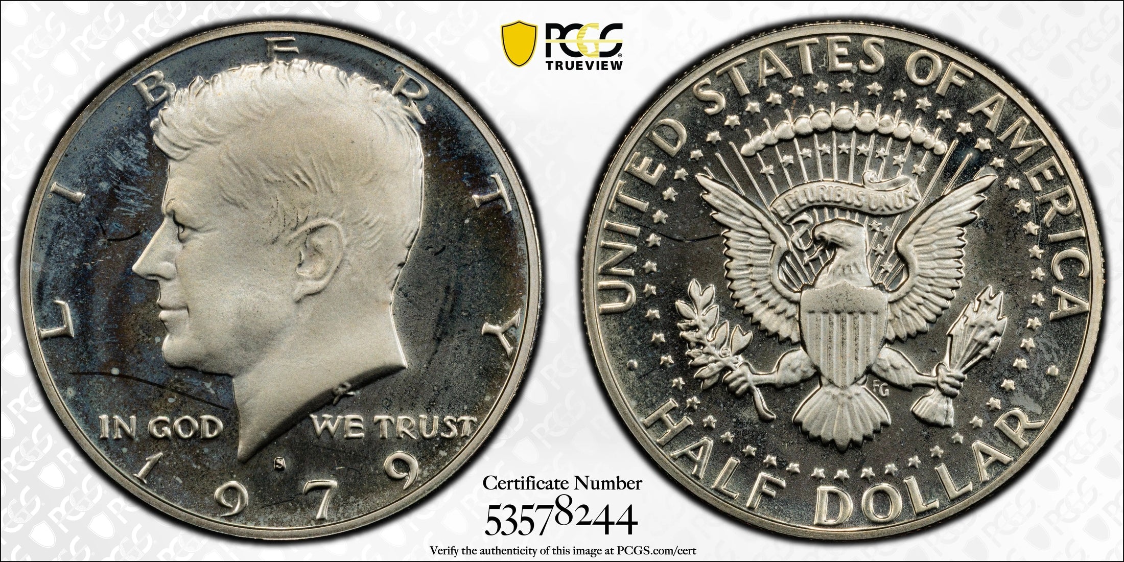 1979-S Kennedy Half Dollar Type 1 – PCGS PR67CA Cameo (CAM) | Proof Clad Half Dollar | High-Grade Certified Coin Heritage Pastime