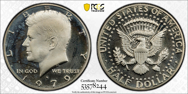1979-S Kennedy Half Dollar Type 1 – PCGS PR67CA Cameo (CAM) | Proof Clad Half Dollar | High-Grade Certified Coin Heritage Pastime