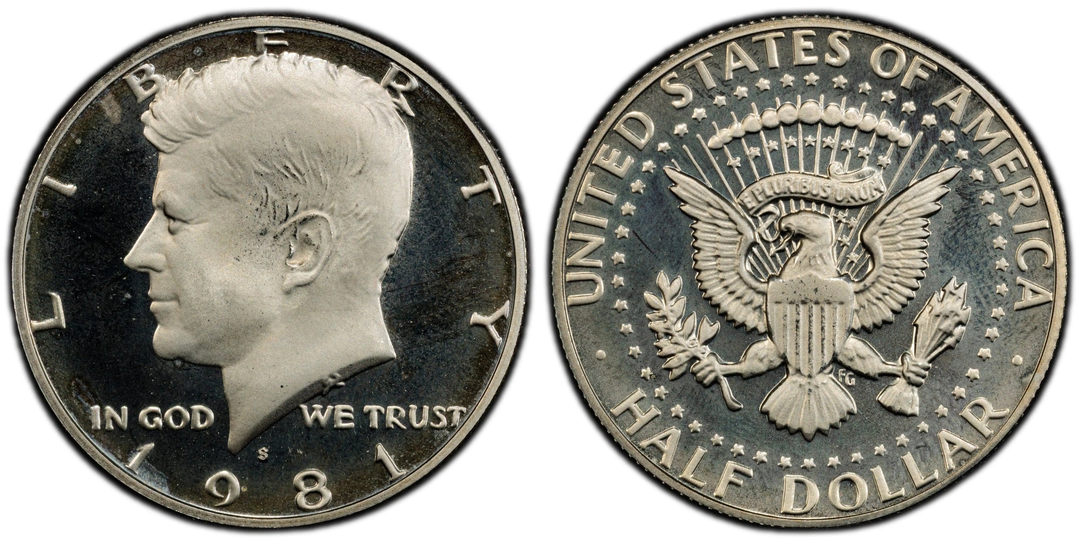 1981-S Kennedy Half Dollar Type 2 – PCGS PR67 Deep Cameo (DCAM) | Proof Clad Half Dollar | High-Grade Certified U.S. Coin Heritage Pastime