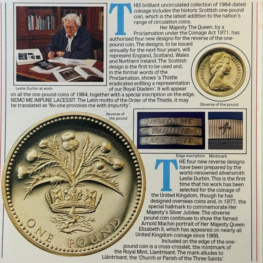 1984 United Kingdom Brilliant Uncirculated Coin Collection – Royal Mint Original Set Heritage Pastime