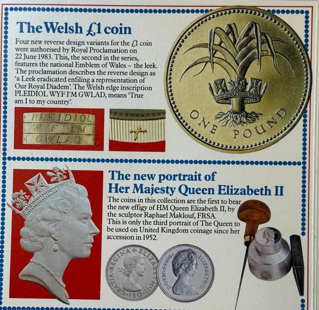 1985 United Kingdom Brilliant Uncirculated Coin Collection – Royal Mint Original Set Heritage Pastime