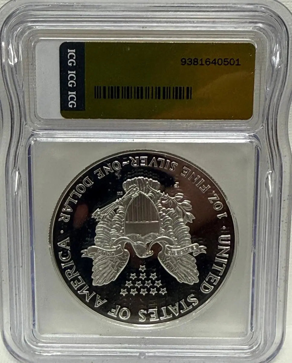1997-P ICG Silver Eagle PR70 DCAM – One of 99, Signed by Austin Hutto, CEO - Highly Collectible Heritage Pastime