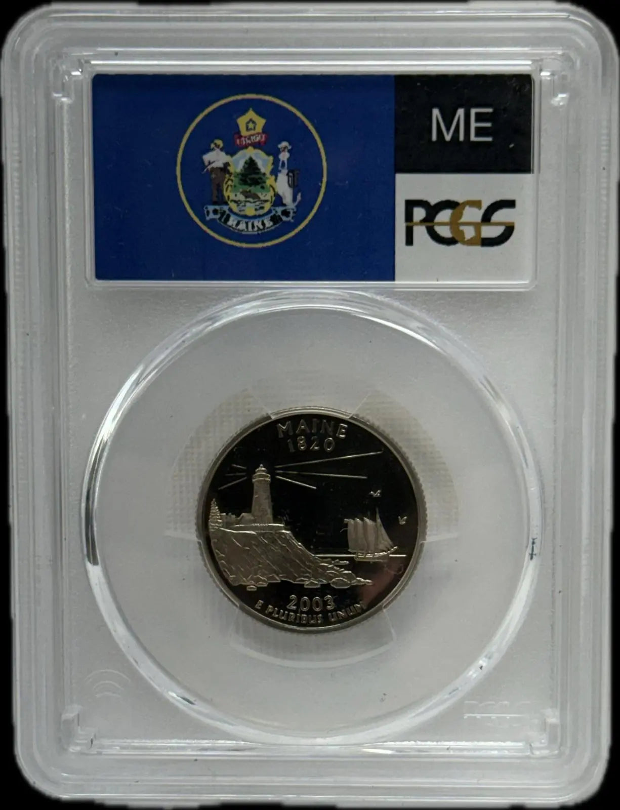 2003-S 25C PCGS PR69 DCAM Maine – Rare, Near-Perfect Proof Coin Heritage Pastime