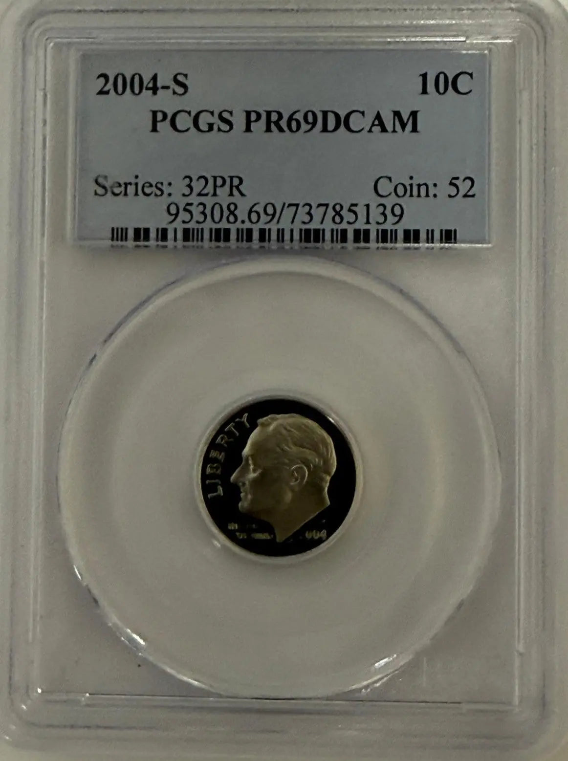2004-S Roosevelt Dime PCGS PR69DCAM – Deep Cameo Proof | Series 32PR Coin #52 Heritage Pastime