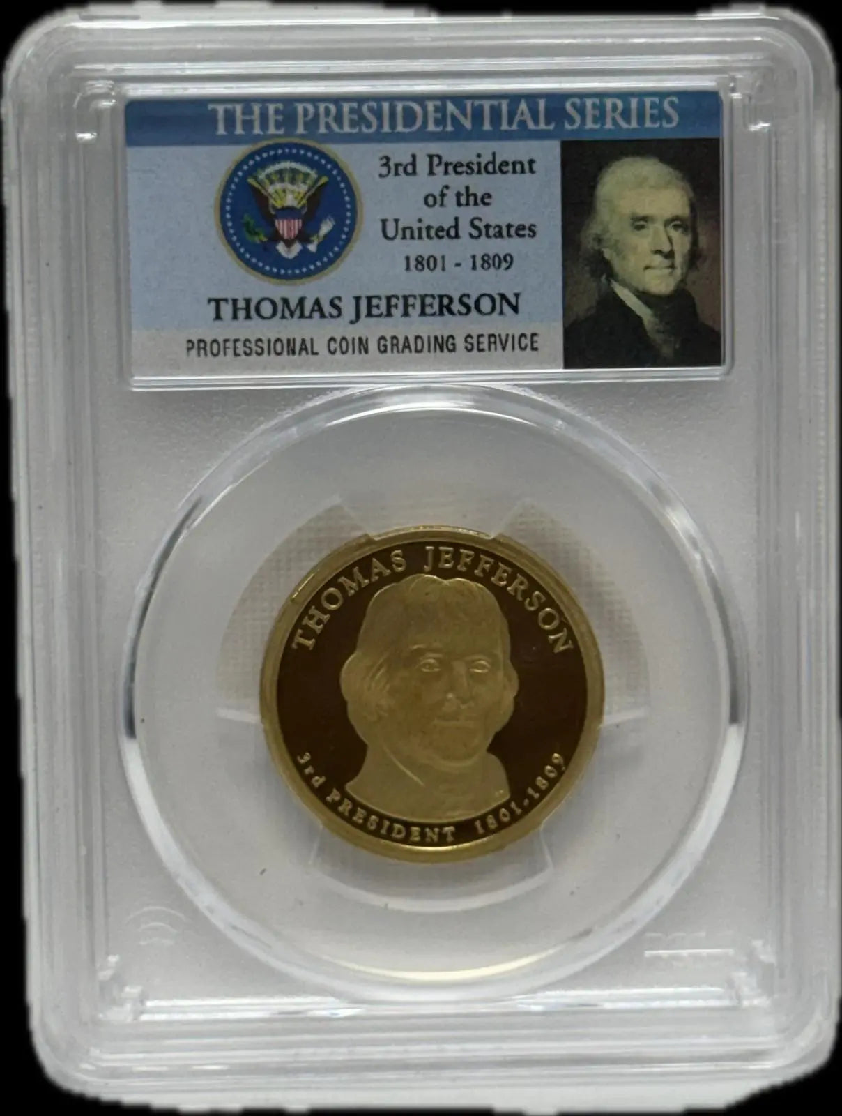 2007-S Thomas Jefferson $1 PCGS PR69 DCAM – Pristine Deep Cameo Proof Heritage Pastime