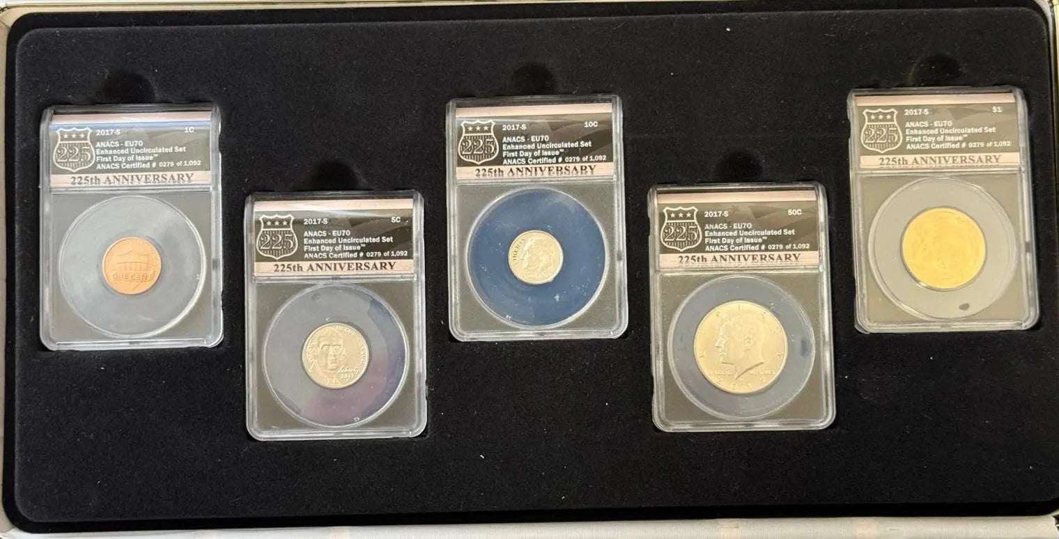 2017-S Enhanced Uncirculated Set (10-Piece) – ANACS EU70 First Day of Issue (#0279 of 1,092) Heritage Pastime