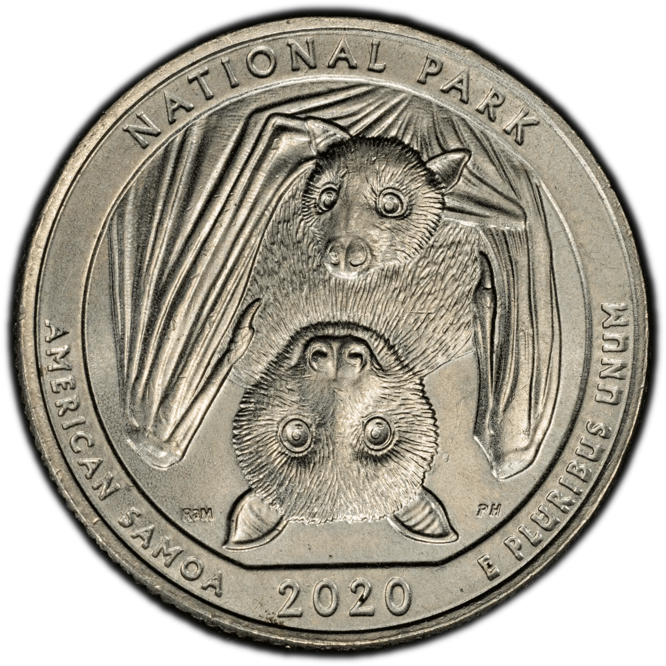 2020-D America the Beautiful Quarter – American Samoa National Park PCGS AU58 | Near Mint State Heritage Pastime