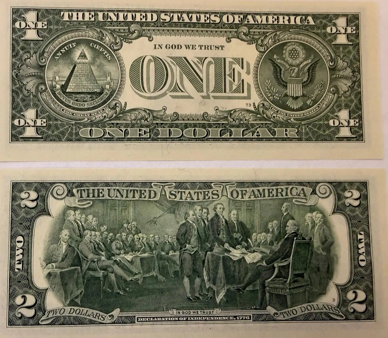 2021 $1 & 2017A $2 LOW DUPLICATE SERIAL NUMBER MATCHING DOLLAR NOTES! –SAME SERIALS E 00140833 C & A 00140833 A Heritage Pastime