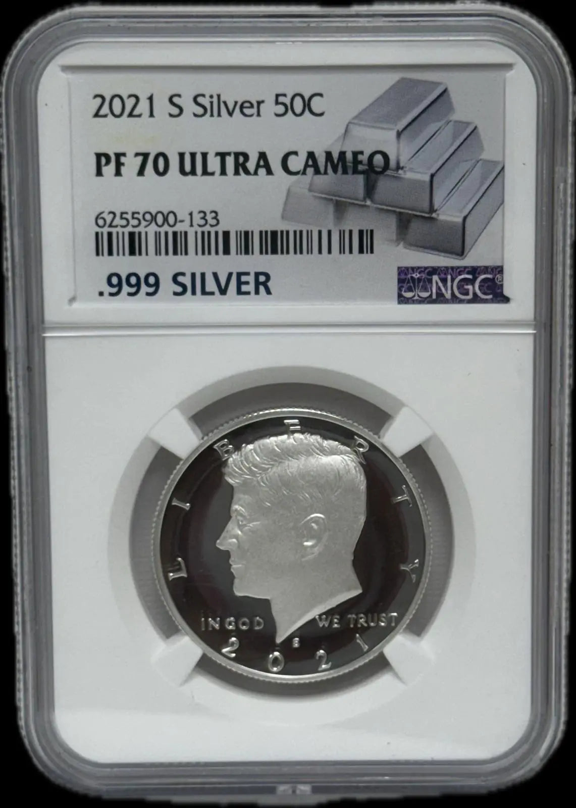 2021-S Silver Half Dollar PF70 Ultra Cameo – Perfect Proof with Striking Contrast Heritage Pastime