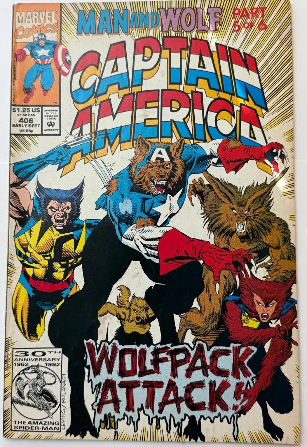 Captain America #406 (1992) – Marvel Comics Modern Age Issue | Classic Cap Adventure | Vintage Collectible Heritage Pastime