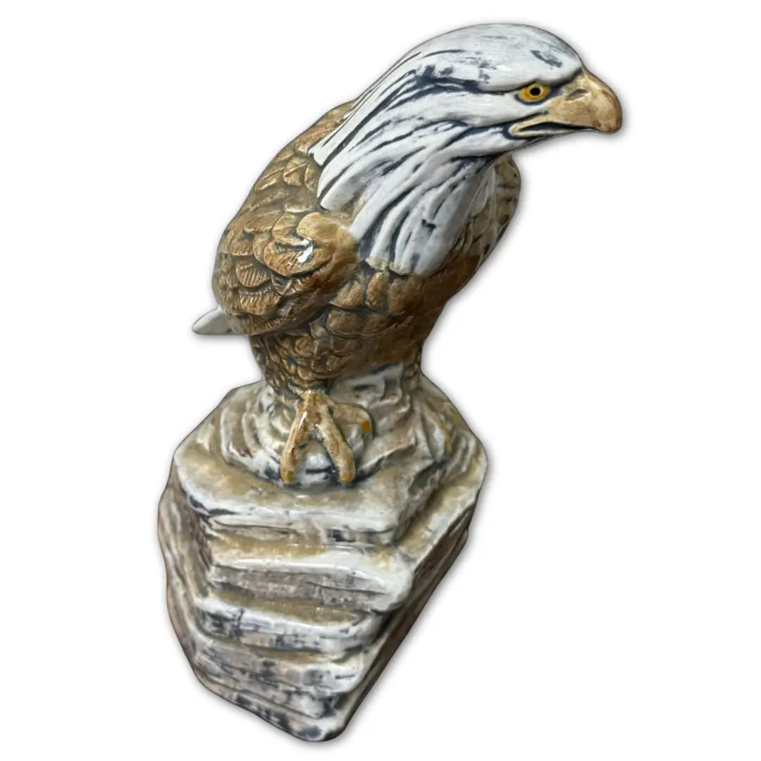 Ceramic bald eagle figurine Heritage Pastime