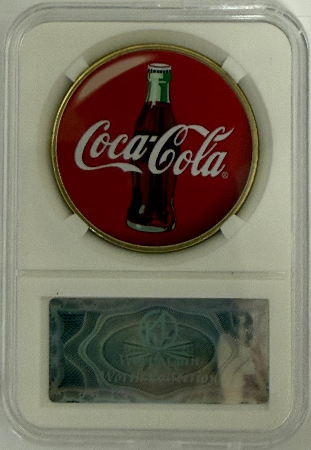 Coca-Cola Vintage Style Button Sign / Pocket Mirror Collectible – Mini Replica in Protective Case