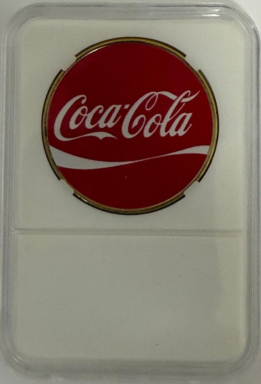 Coca-Cola Vintage Style Button Sign / Pocket Mirror Collectible – Mini Replica in Protective Case