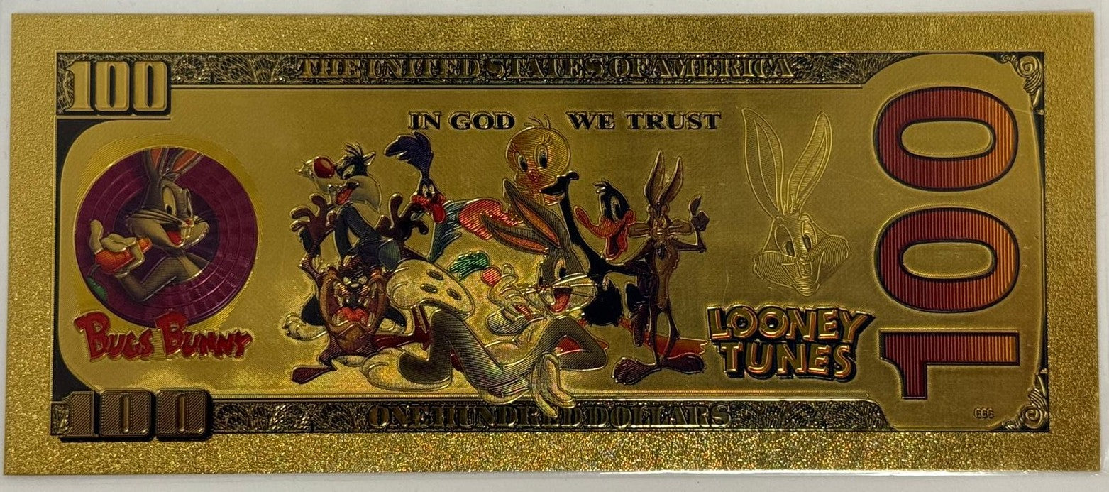 Daffy Duck Looney Tunes Gold Foil Note – 24K Gold Plated Collectible Novelty Bill