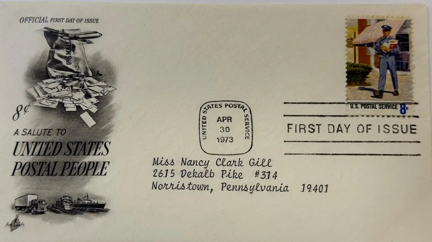 First Day Cover April 30, 1973 – USPS Employees Commemorative FDC | Rare United States Postal History Cover Heritage Pastime