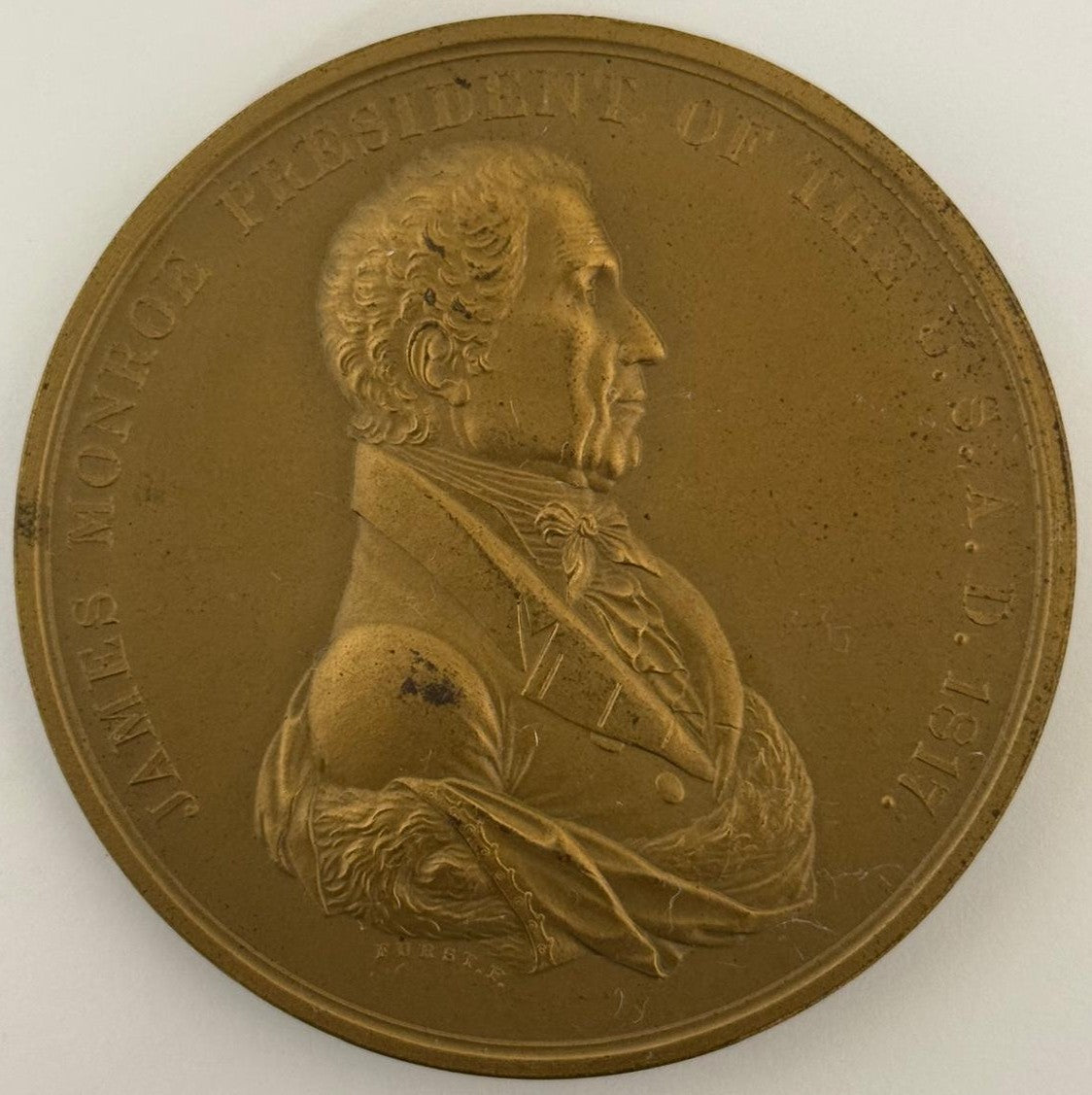 James Monroe Indian Peace Medal 1817 Bronze – U.S. Mint Historic Replica