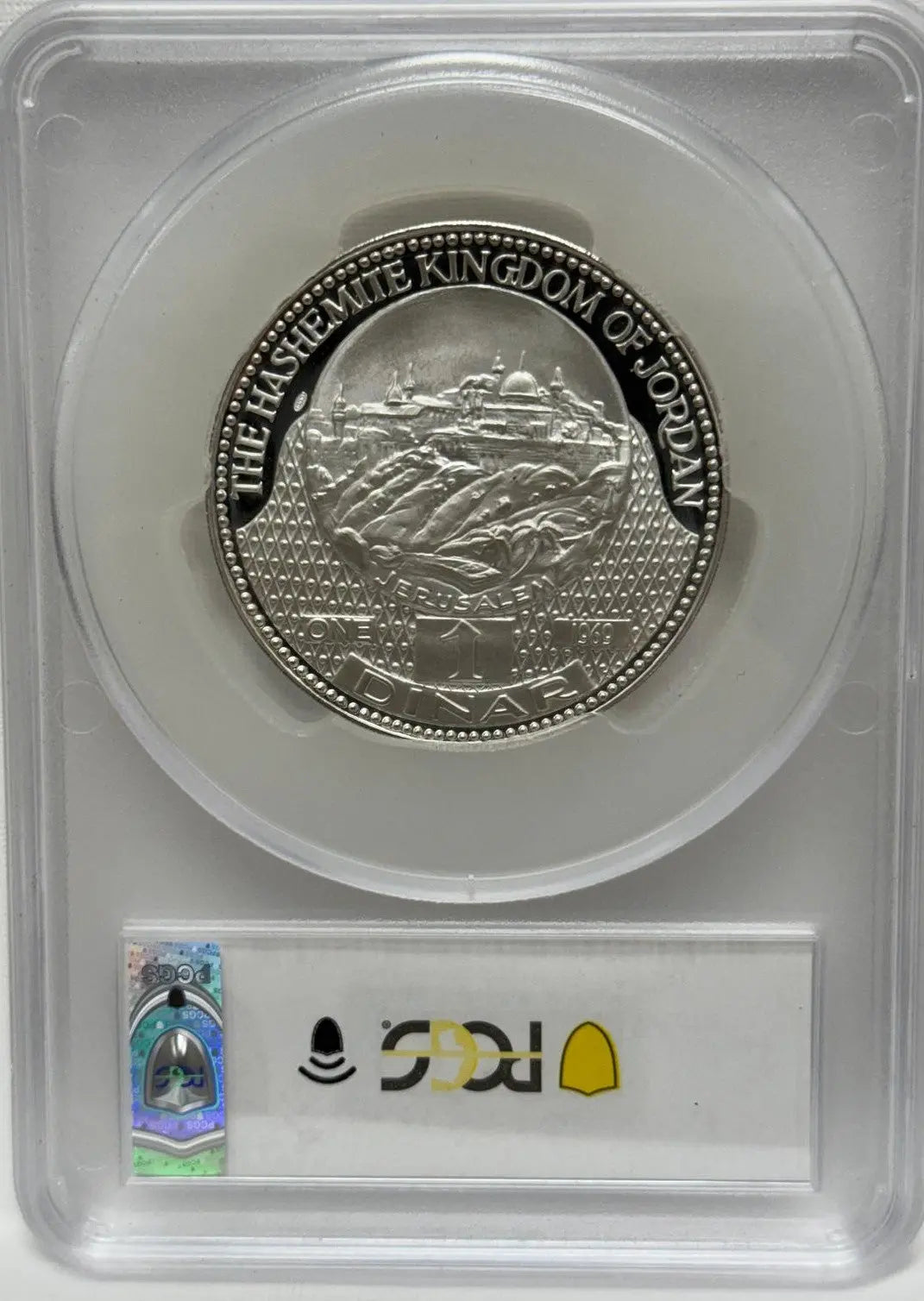 Jordan 1389-1969 S1D Temple Mont in Jerusalem PCGS PR66 DCAM Heritage Pastime